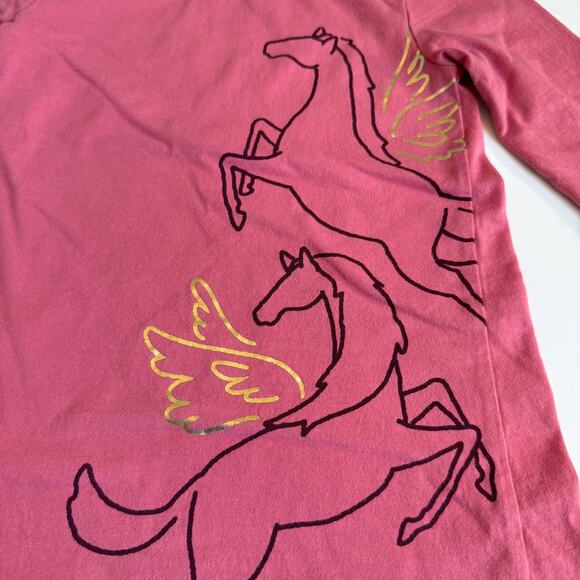 Tea Collection Pegasus Horse Pink Dress Girls 3 - Picture 4 of 10
